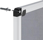 VIZ-PRO Tablero de anuncios de fieltro gris, 48 X 36 pulgadas, marco de aluminio plateado