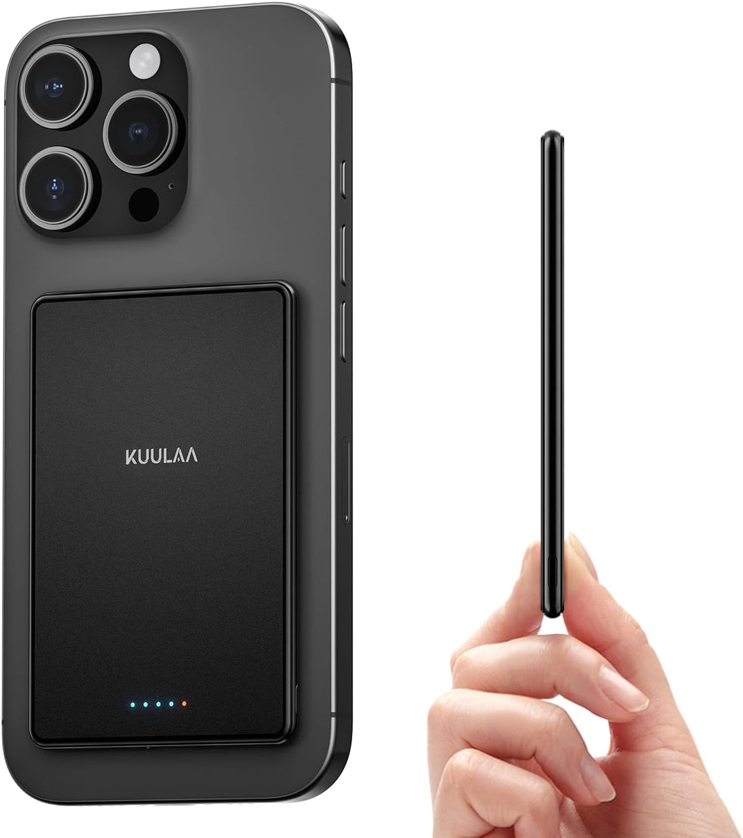 Kuulaa Banco de Energía Ultra Delgado, 0.28 pulgadas MagSafe PowerB...