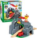 BRIO World - 33889 Crane & Mountain Tunnel | Accesorio de tren de juguete de 7 piezas para niños | Juego interactivo | Madera certificada FSC | Perfecto para edades de 3 años en adelante