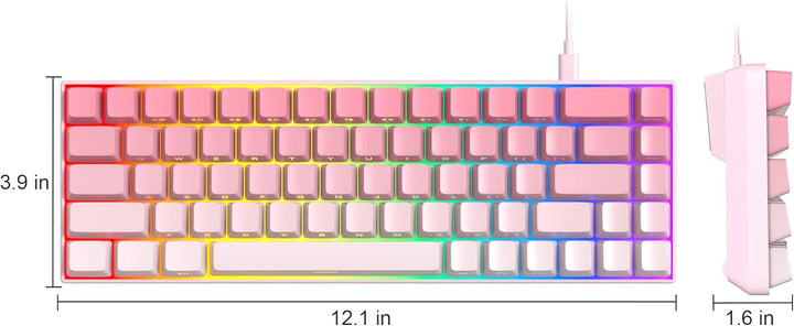 MageGee Teclado portátil 60% mecánico para juegos, retroiluminado R...