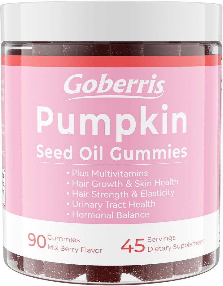 Goberris Gomitas de aceite de semilla de calabaza para mujeres, Saw...