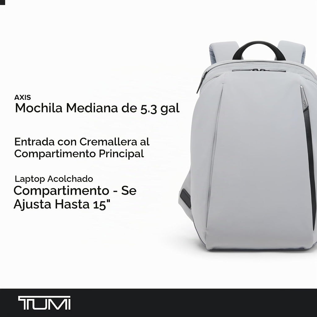 TUMI Axis Mochila mediana de 20 litros, se adapta a portátiles de hasta 15