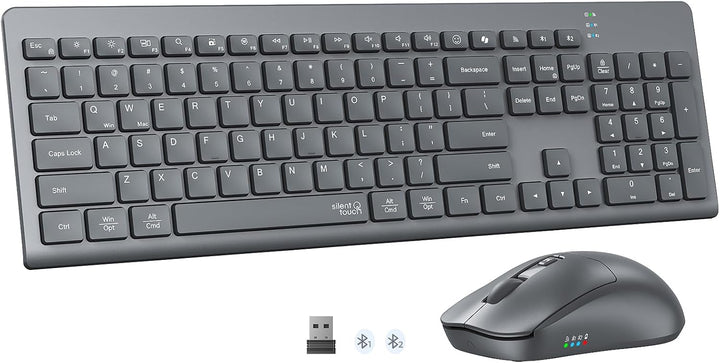 MEETION Teclado y mouse inalámbricos, juego de mouse de teclado Blu...