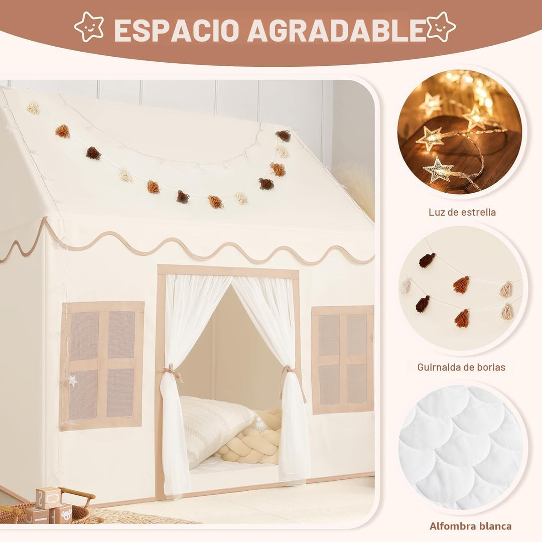 Senodeer Tienda de campaña para niños en el interior: con alfombra,...