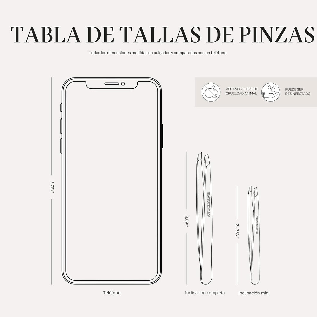 Tweezerman - Pinzas inclinadas de acero inoxidable, pinzas para cej...