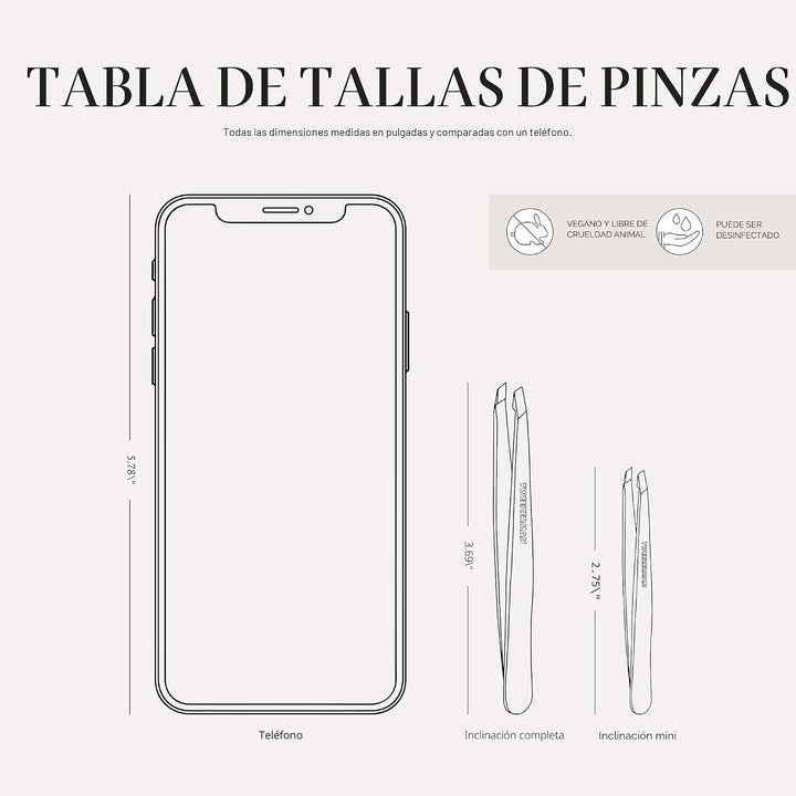 Tweezerman - Pinzas inclinadas de acero inoxidable, pinzas para cej...
