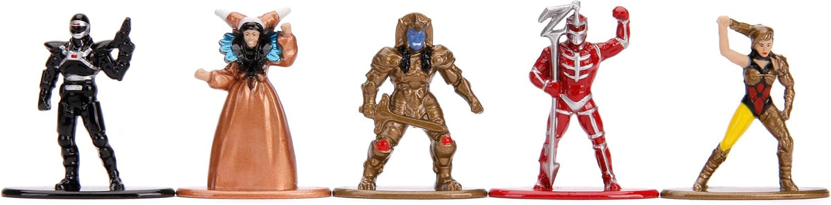 Jada Power Rangers - Figuras coleccionables de metal fundido a presión de 1.65 pulgadas, paquete de 20, juguetes para niños y adultos