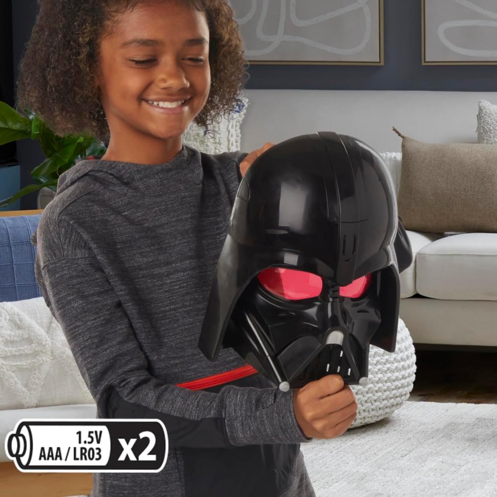 STAR WARS Máscara Electrónica Darth Vader con Frases y Efectos de Sonido, Disfraz para Niños, Juguete para Niños y Niñas de 5 Años (Exclusivo de Amazon)