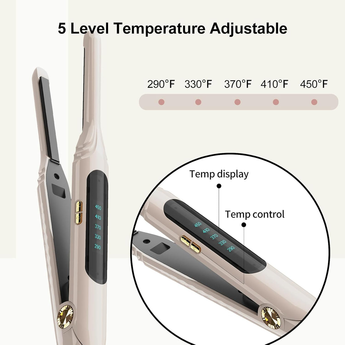 Mvxitanny Mini Plancha para el Cabello 3\/10'' Planchas Peq...