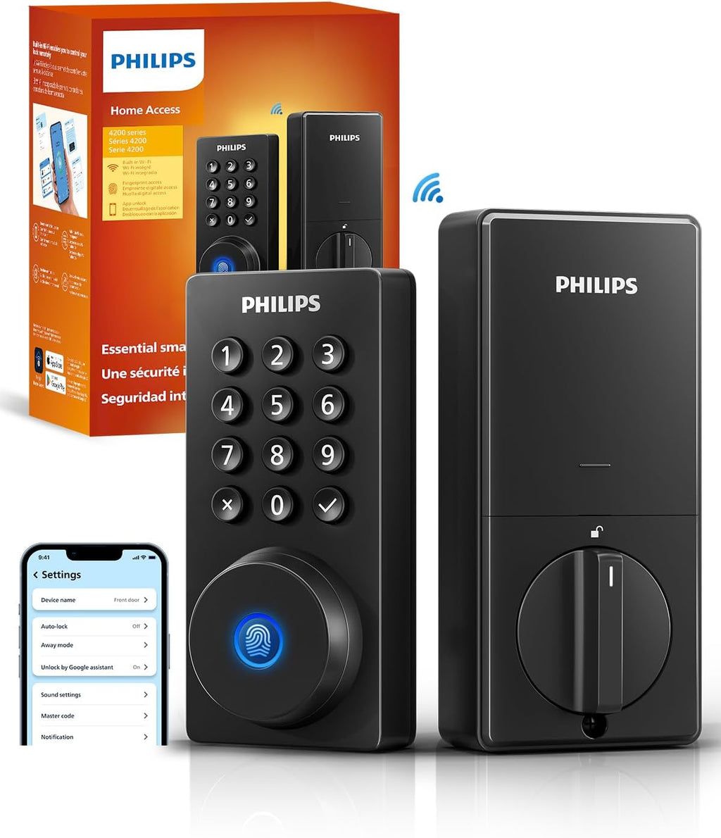 Cerradura de puerta Wi-Fi Philips, cerradura inteligente WiFi de en...