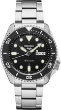 SEIKO Reloj automático para hombre – 5 deportes – calendario día/fecha, agujas y marcadores LumiBrite y bisel giratorio, 328.1 ft resistente al agua