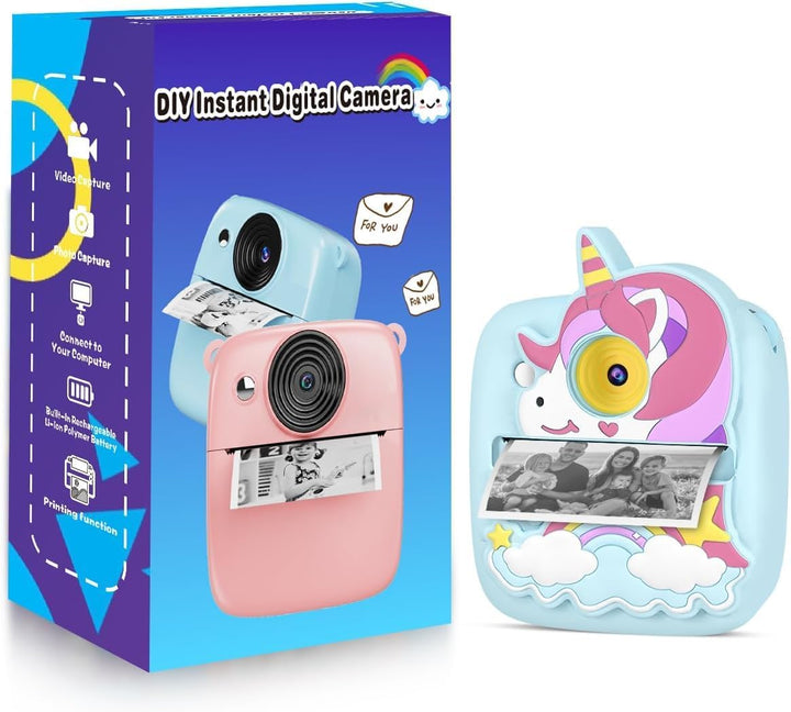Cámara para Niños Impresión Instantánea, Regalos de Navidad y Cumpl...
