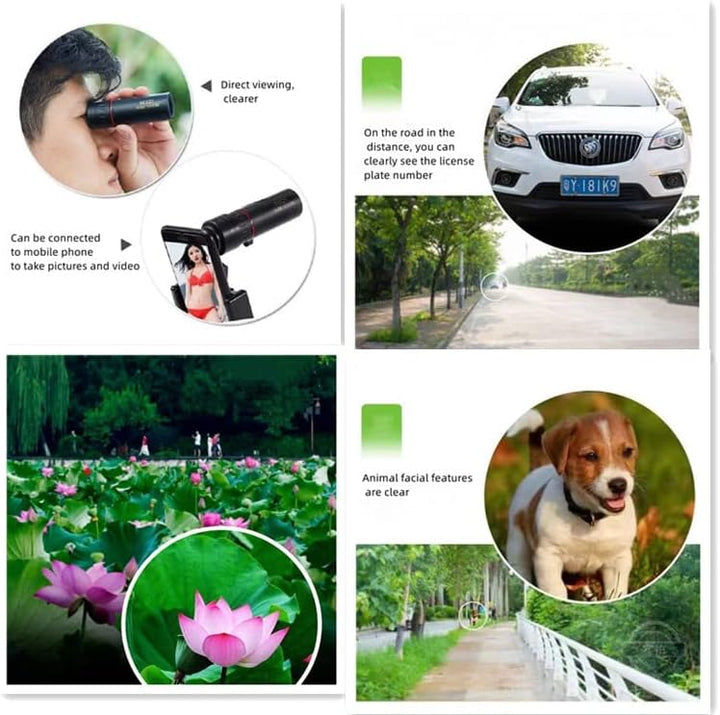 Telescopio óptico monocular de 2000 x 24 para adultos con