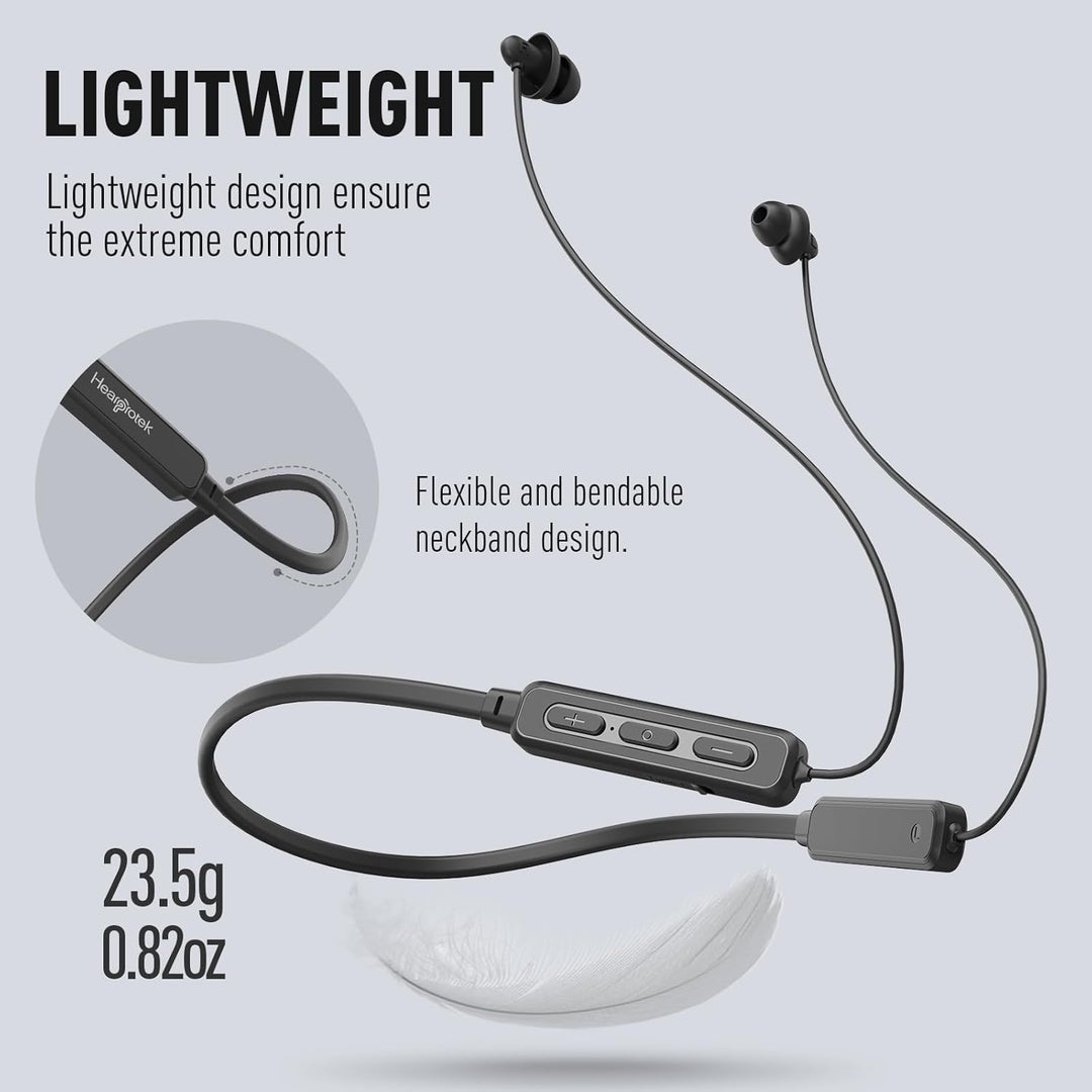 Hearprotek - Auriculares inalámbricos, Bluetooth 5.4, suaves y lige...