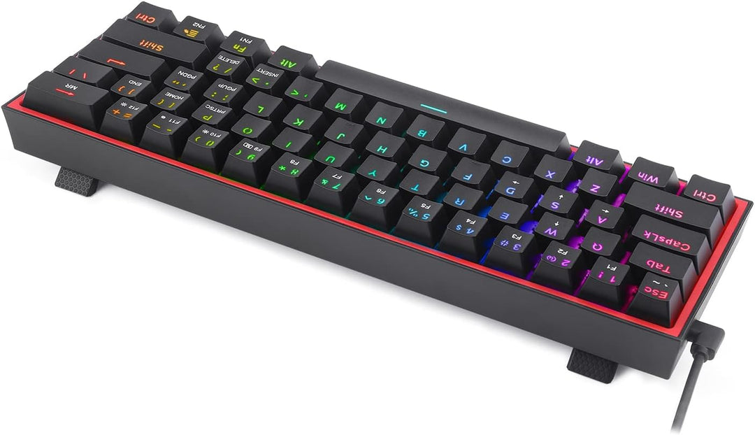 Redragon K617 Fizz - Teclado para juegos RGB 60% con cable, teclado...