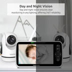 HelloBaby Monitor de Video para Bebés con Pantalla Grande IPS, 6 pulgadas