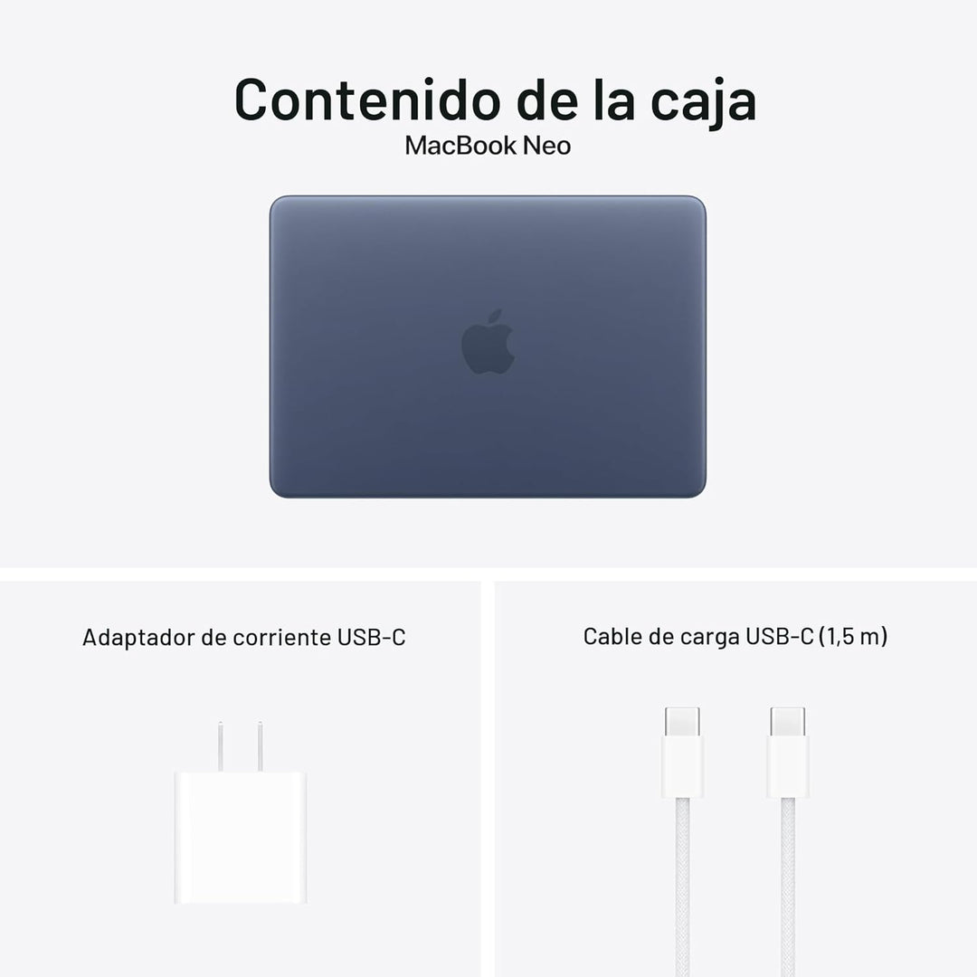 Apple Laptop MacBook Neo 2026 de 13 pulgadas con chip A18 Pro: dise...