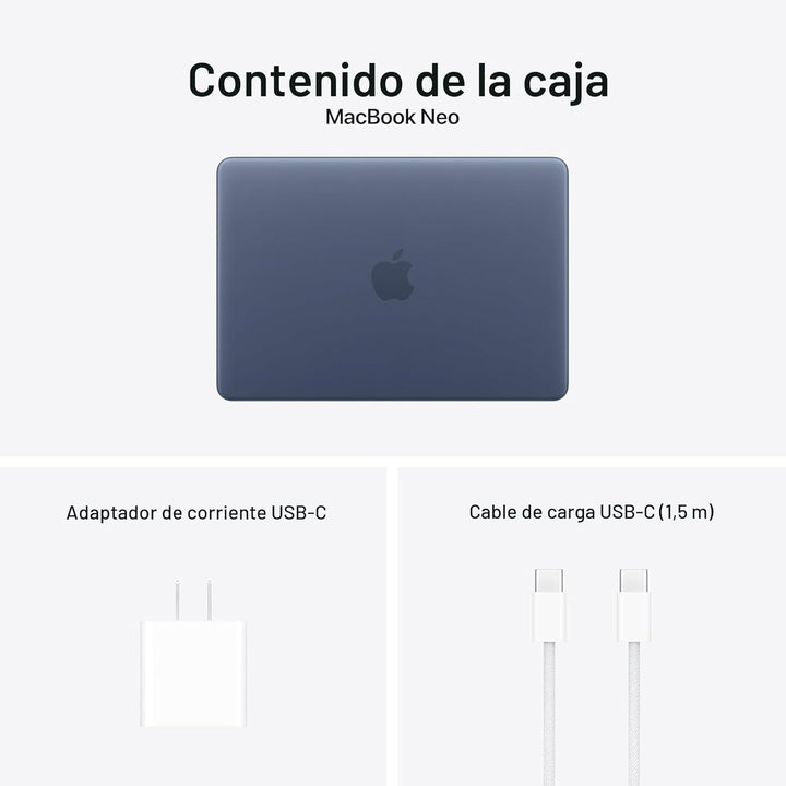 Apple Laptop MacBook Neo 2026 de 13 pulgadas con chip A18 Pro: dise...