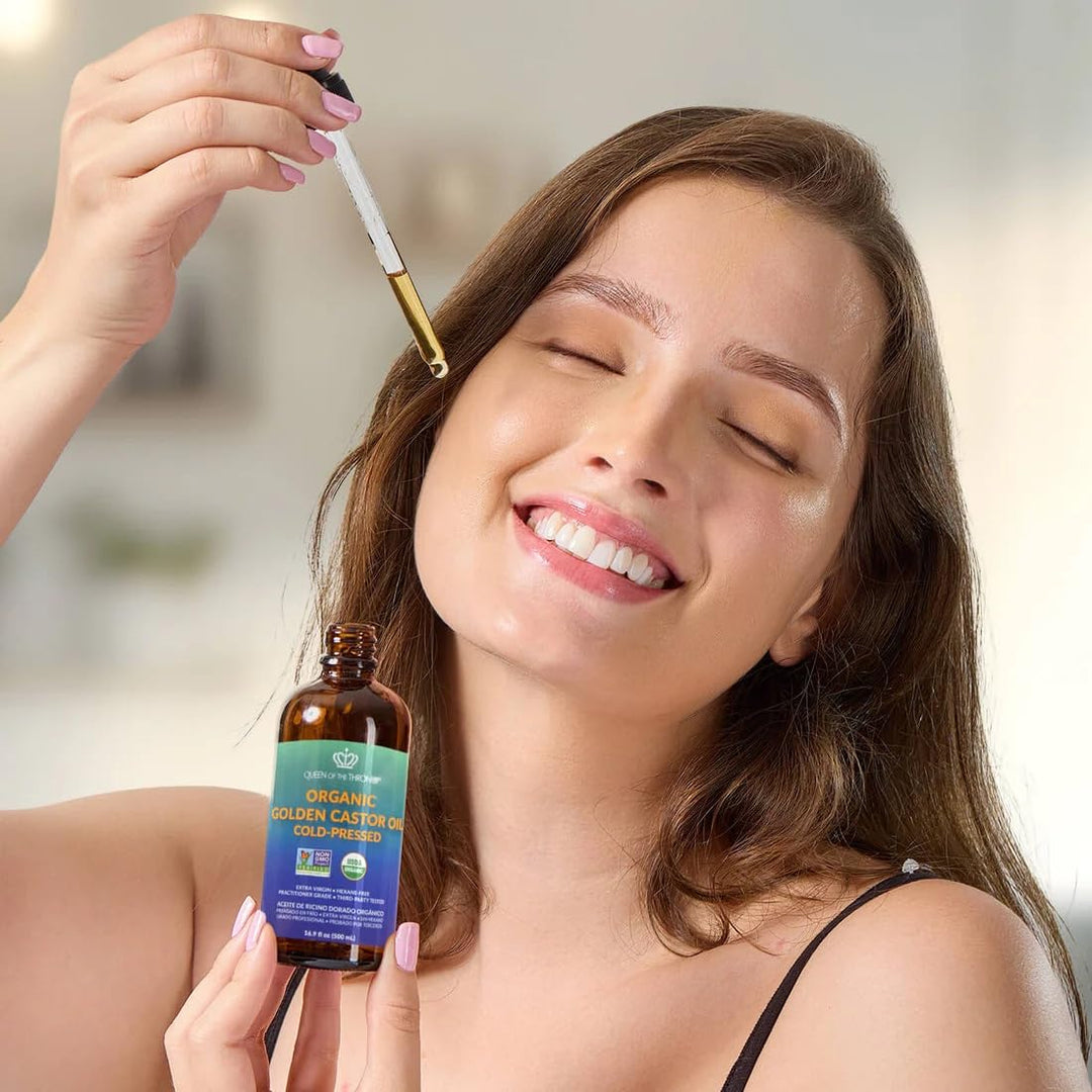Aceite de Ricino Orgánico QUEEN OF THE THRONES | 100% Puro para Cab...