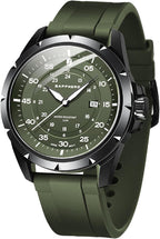 SAPPHERO Reloj analógico de cuarzo luminoso para hombre, 164 ft, resistente al agua, con fecha, casual, elegante, para trabajo, negocios, correa de silicona, relojes de pulsera para hombre