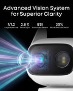 eufy Security Cámara interior/exterior C31 (paquete de 2), IP66, Blanco
