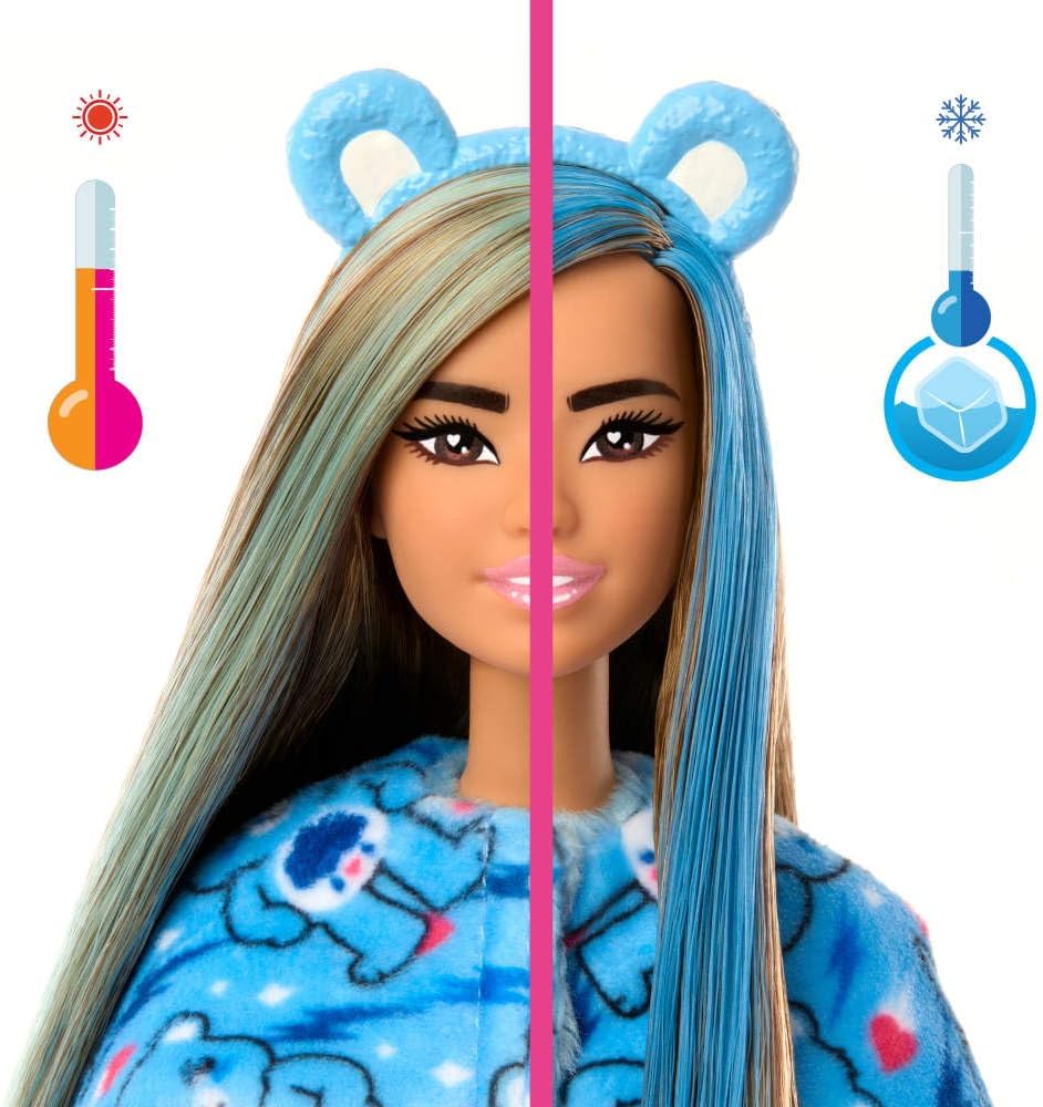 Barbie Cutie Reveal Care Bears Series - Muñeca y accesorios con disfraz de Oso Gruñón