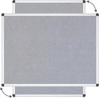 VIZ-PRO Tablero de anuncios de fieltro gris, 48 X 36 pulgadas, marco de aluminio plateado