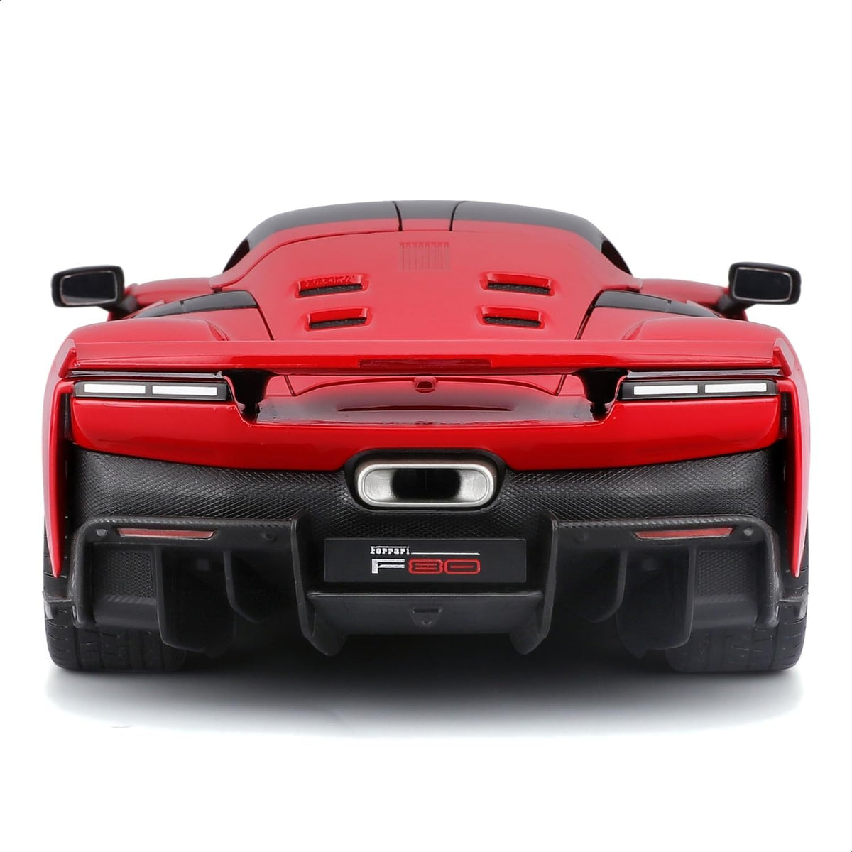Bburago – Ferrari F80 a escala 1:18, modelo fundido a presión en el legendario rojo Ferrari, réplica detallada con puertas y baúl que se pueden abrir, licencia oficial de Ferrari, edad recomendada 3+