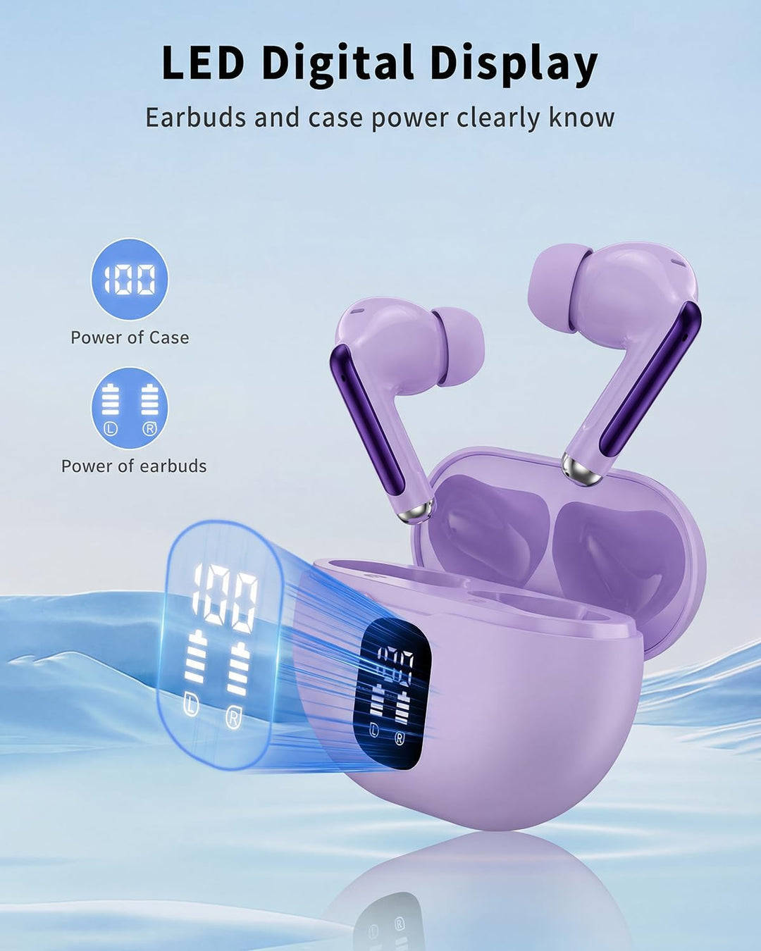 Auriculares inalámbricos, auriculares Bluetooth 5.4 con reproducció...
