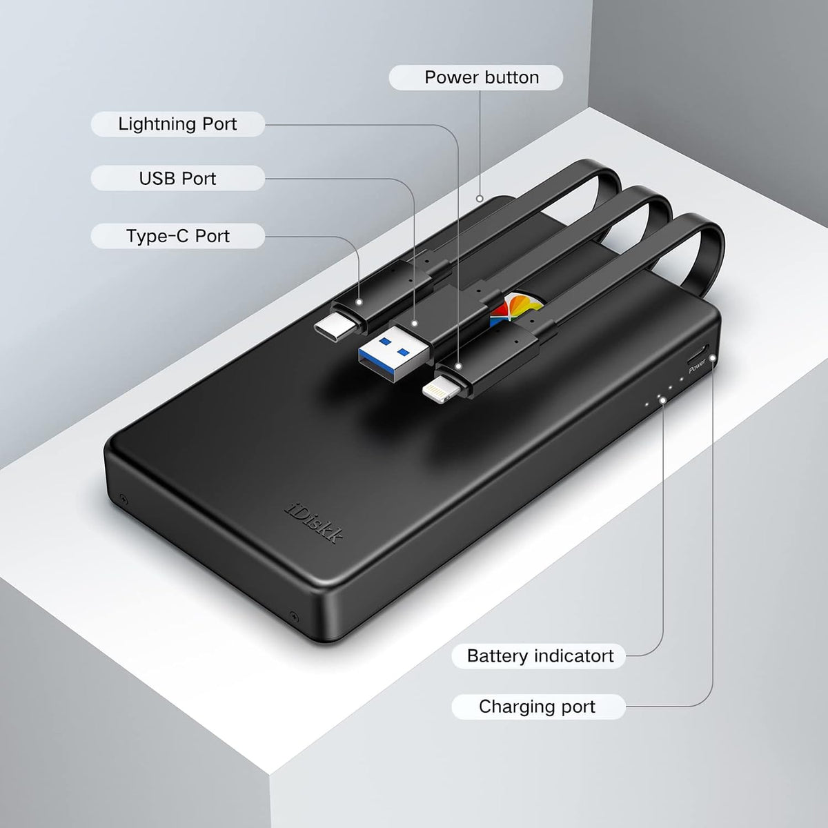 iDiskk Certificado por App-le, Disco Duro Externo de 2TB, para iPho...