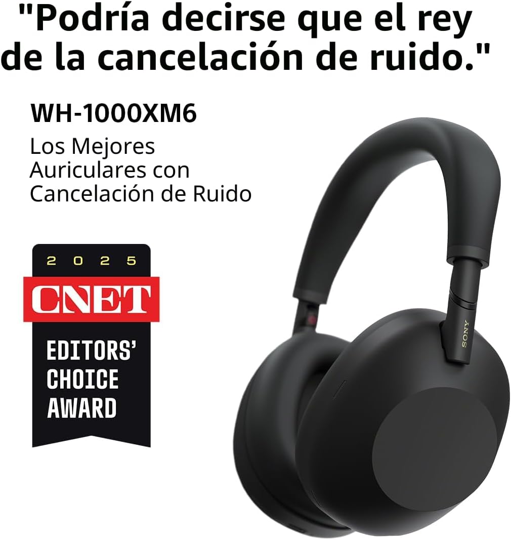 Sony WH-1000XM6 Los mejores auriculares inalámbricos con cancelació...
