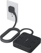 TESSAN Regleta protectora de sobretensiones, cable de extensión de enchufe