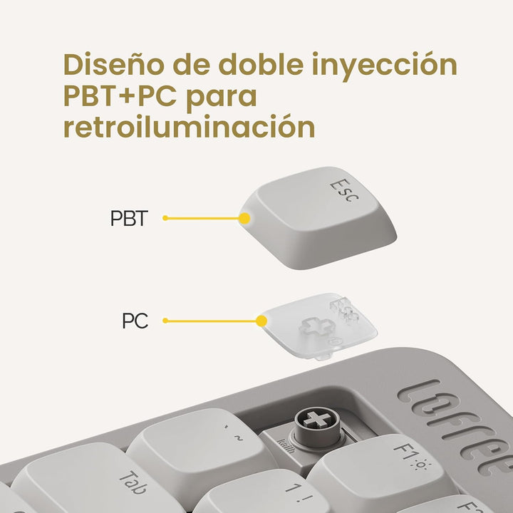 Flow Lite - Teclado mecánico de perfil bajo de 100 teclas, teclado...