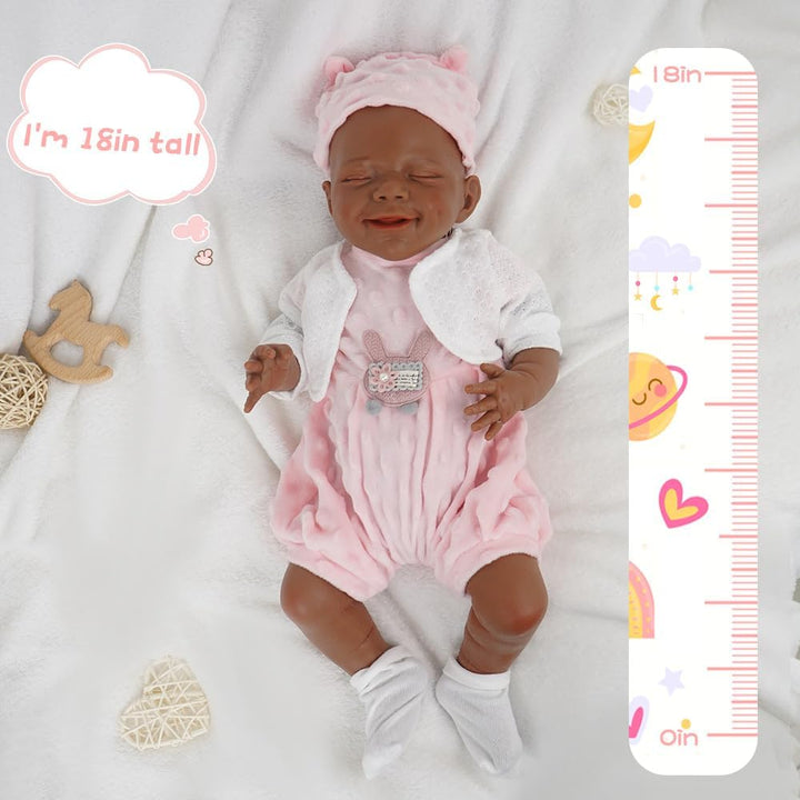 Muñecas de bebé Reborn de 18.5 pulgadas, de cuerpo completo, muñeca...
