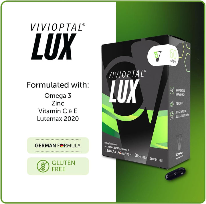 Vivioptal Lux 60 cápsulas blandas, Omega 3, zinc y vitamina C y E,...