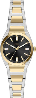 Fossil Reloj Everett de acero inoxidable con tres manecillas para mujer