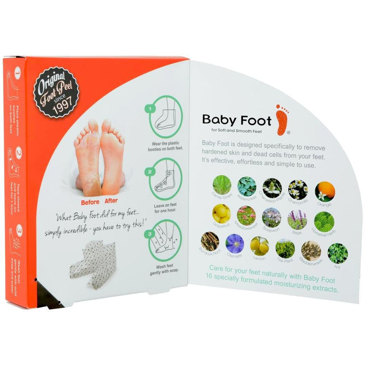 Baby Foot - Exfoliante original para peeling de pies para hombres -...