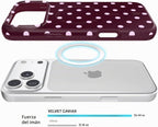 VELVET CAVIAR Funda para iPhone 18 Pro | Cherry Cola Polka Dot