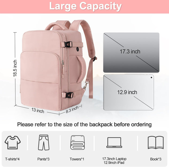 Sinaliy Mochila de viaje, bolsa de viaje aprobada para vuelo con mú...