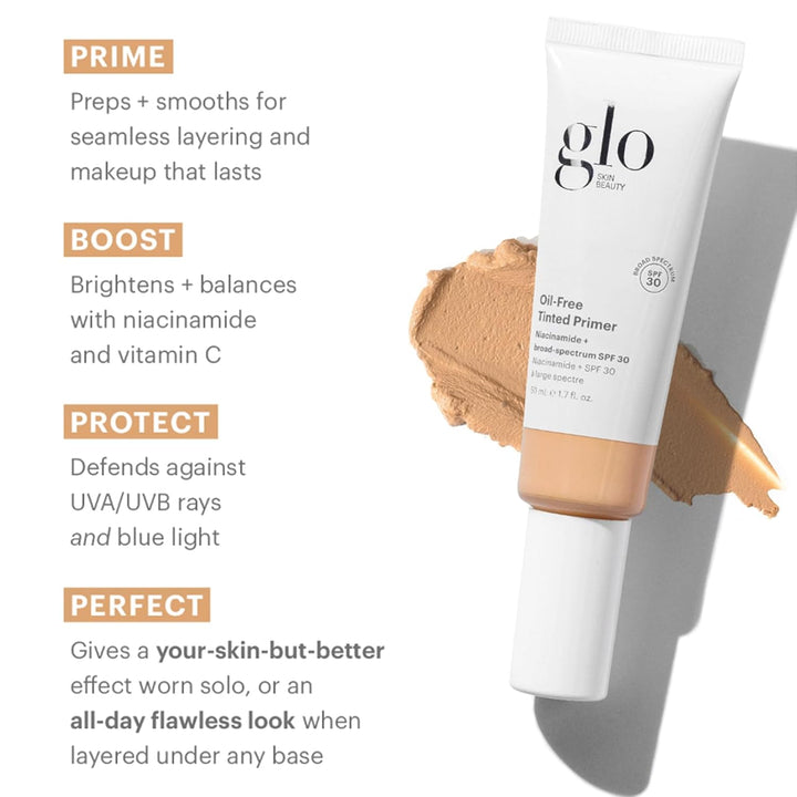 Glo Skin Beauty Primer teñido sin aceite SPF 30 - Maquillaje minera...