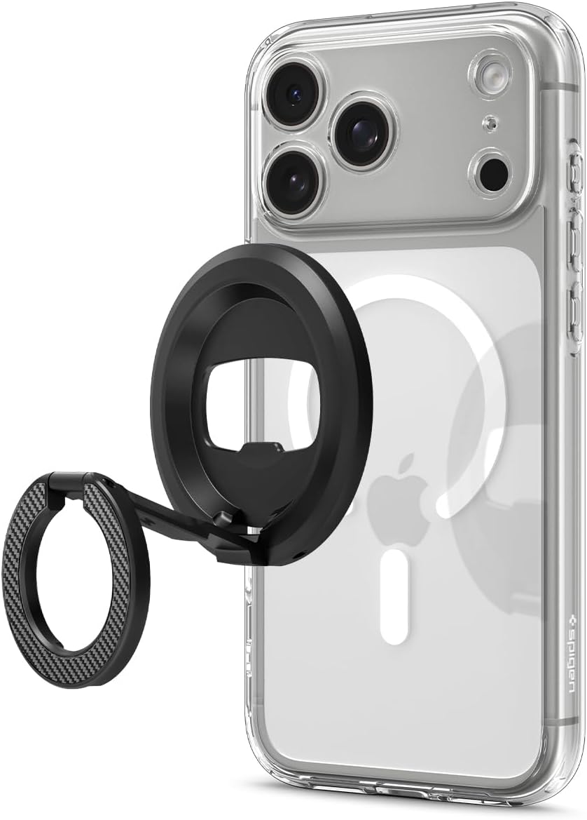 Spigen para agarre de teléfono MagSafe, soporte para teléfono con imán dual