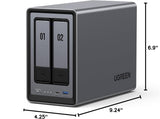 UGREEN NAS DXP2800 Almacenamiento de red de escritorio de 2 bahías,...