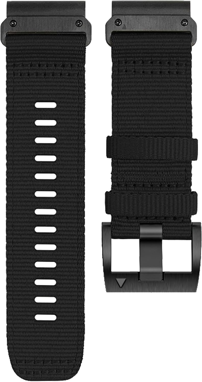 Correas de reloj de nailon resistentes de repuesto de 0.866 in/1.024 in compatibles con conectores Garmin Fenix 8/7X/6X/5X/Forerunner/Approach/MARQ/quatix/D2 Series