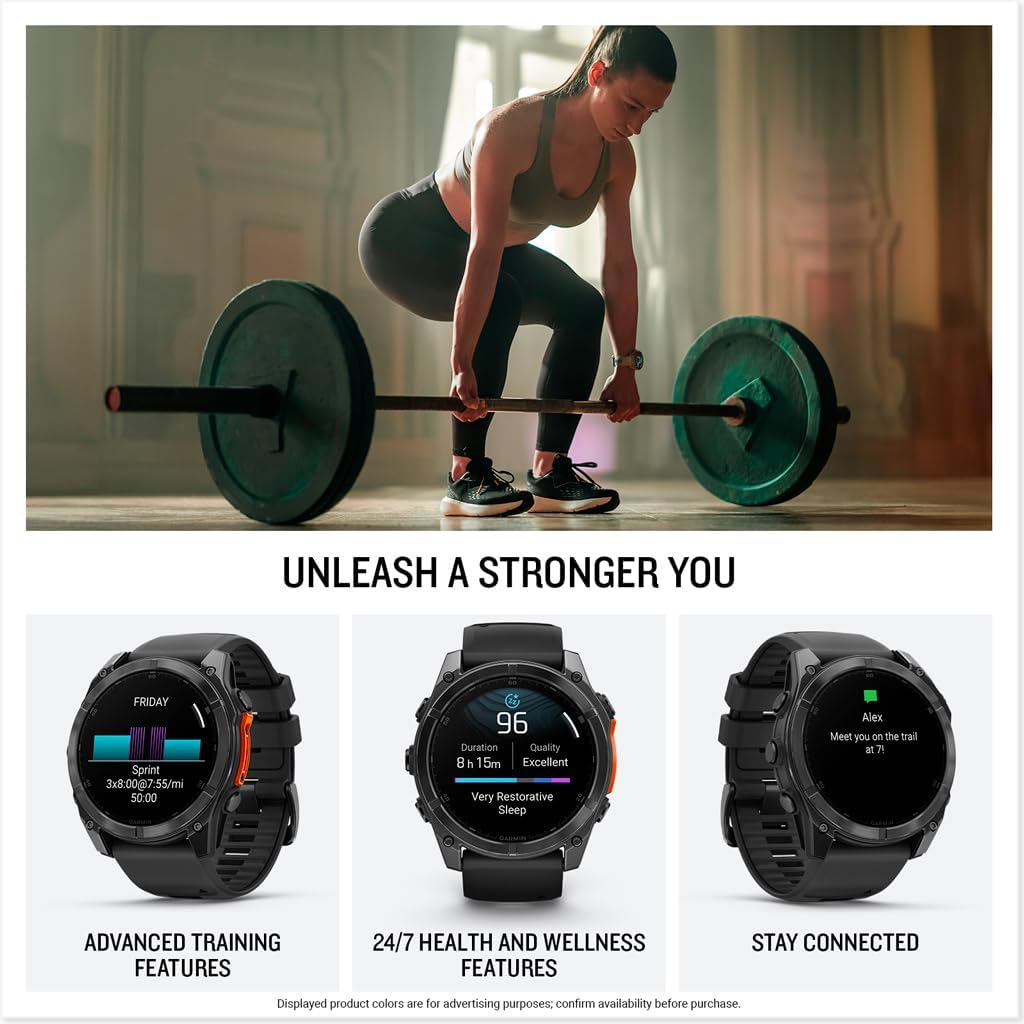 Garmin fēnix® 8, reloj inteligente multideportivo premium, 2.008 en, negro