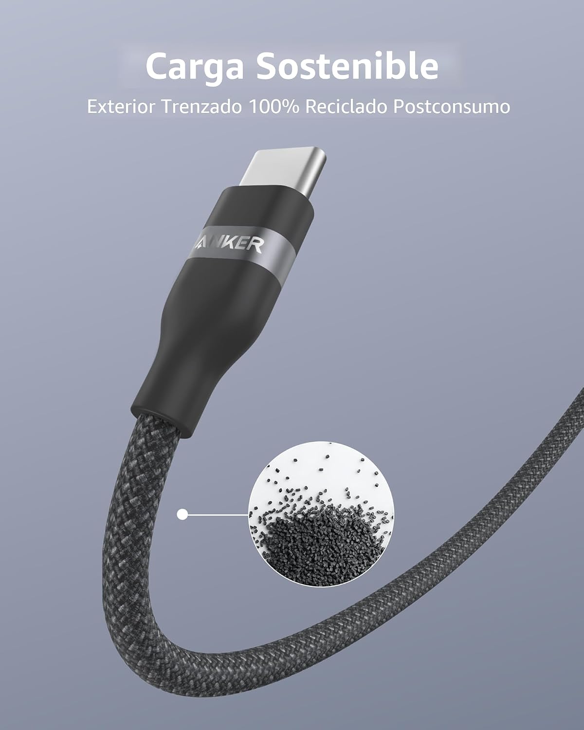 Anker Cable Nano USB C a USB C, cable de carga rápida de 240 W (negro