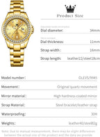 OLEVS Relojes para Mujer de Vestir Lujo Acero Inoxidable a Prueba de Agua Reloj de Muñeca