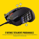 Corsair Scimitar RGB Elite Mouse para juegos MOBA\/MMO con cable -...