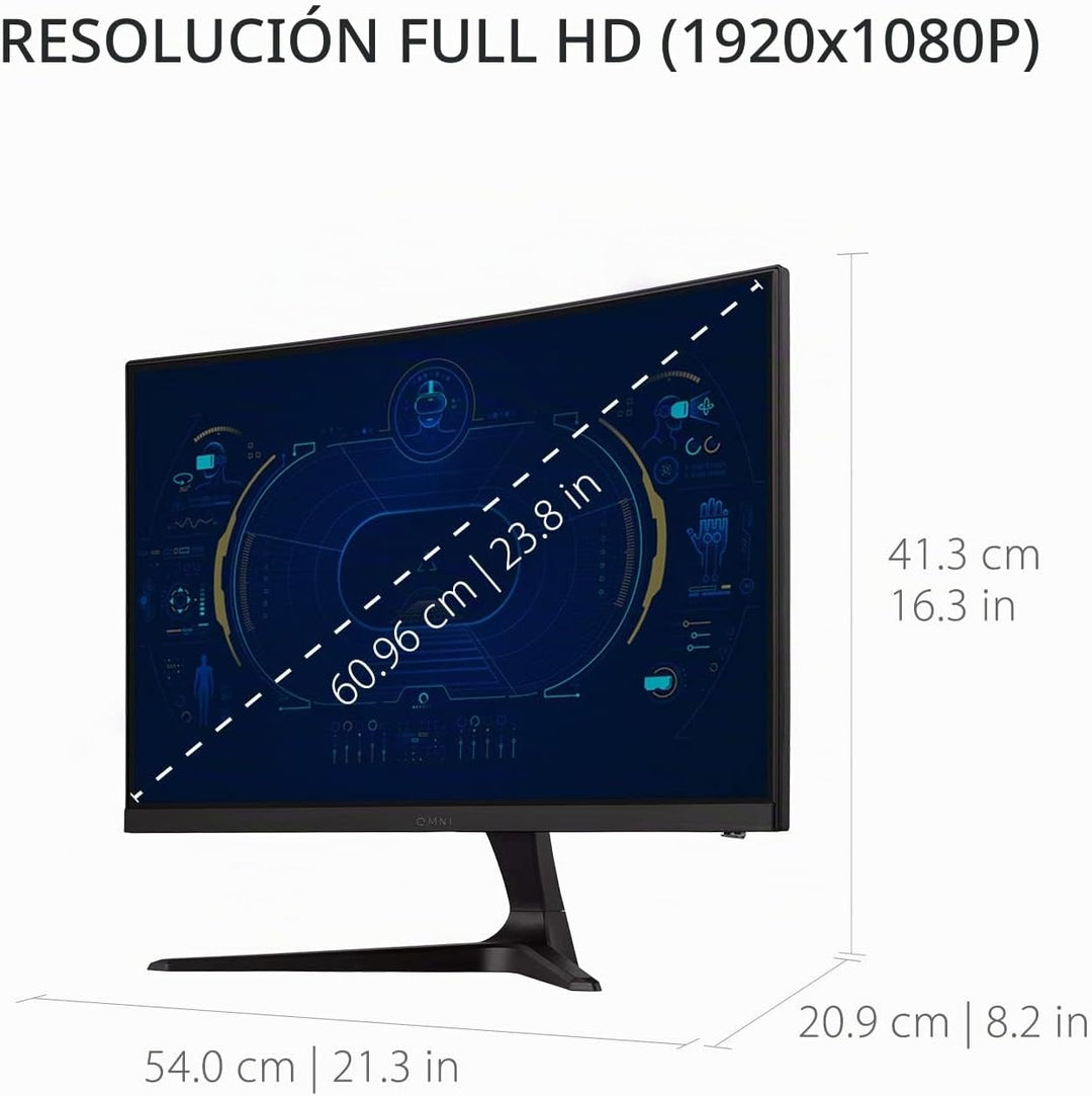 ViewSonic VX2418C Monitor curvo para juegos de 24 pulgadas, 1080p,...