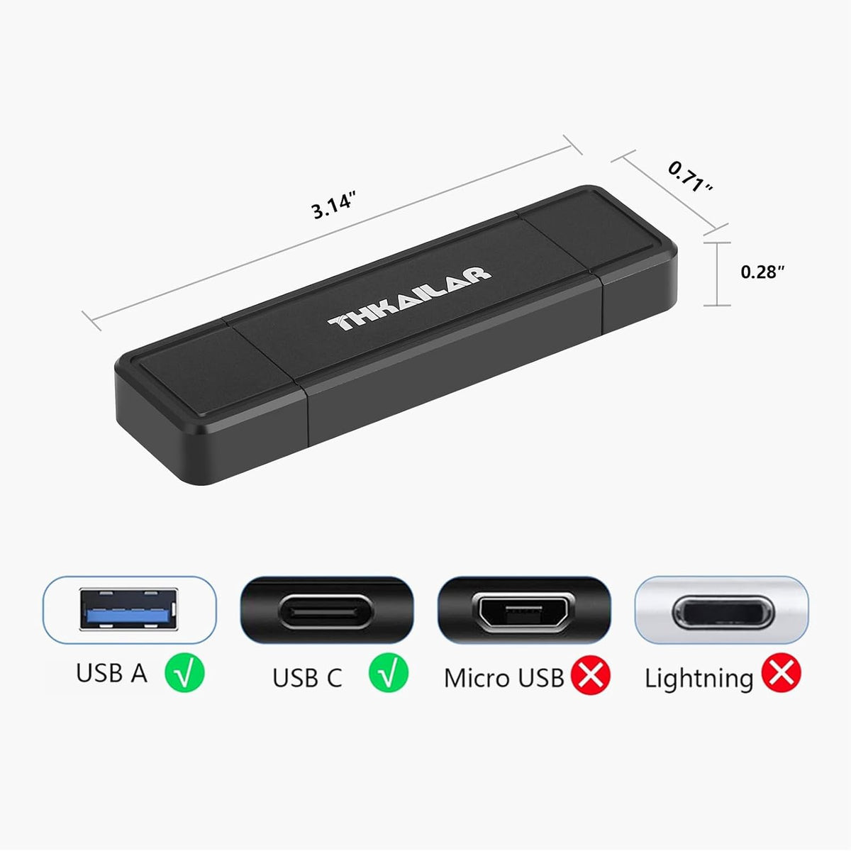 Unidad flash USB 3.2 de 1 TB, USB-C y USB-A, hasta 400 MB\/s | Cone...