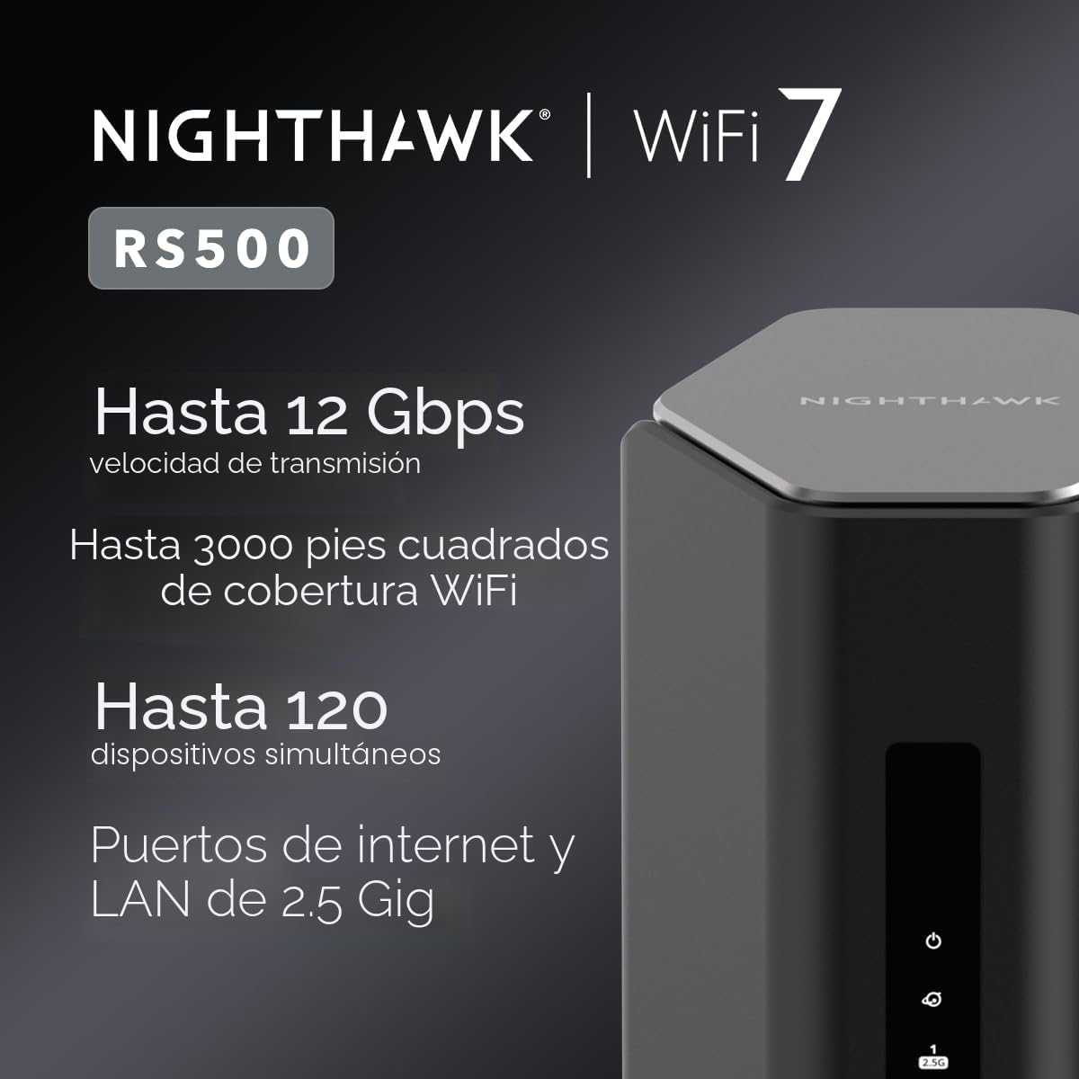 NETGEAR Nighthawk enrutador WiFi 7 tri-banda (RS500) \u2013 Solo en...